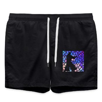 Aikido - Badeshorts - Schwarz - Vorne - AI Model Male 185 light (185cm)