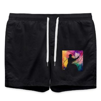 Aikido - Swim Trunks - black - Front - AI Model Male 185 light (185cm)