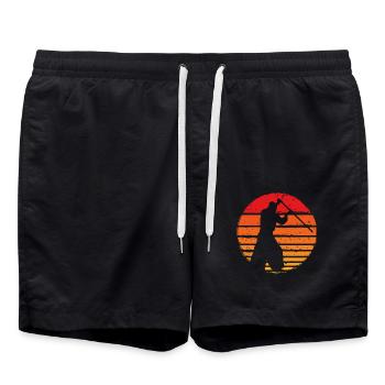 Aikido - Badeshorts - Schwarz - Vorne - AI Model Male 185 light (185cm)