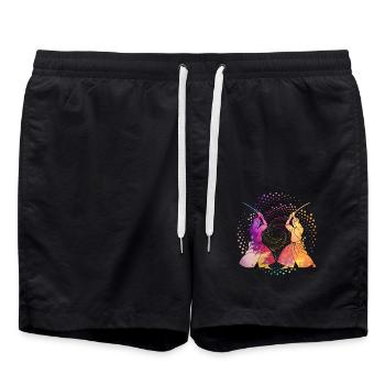 Aikido - Swim Trunks - black - Front - AI Model Male 185 light (185cm)