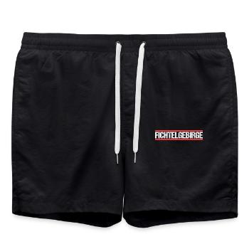 Fichtelgebirge - Badeshorts - Schwarz - Vorne - AI Model Male 185 light (185cm)