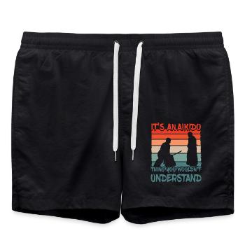It's an Aikido thing you wouldn't understand - Swim Trunks - black - Front - AI Model Male 185 light (185cm)