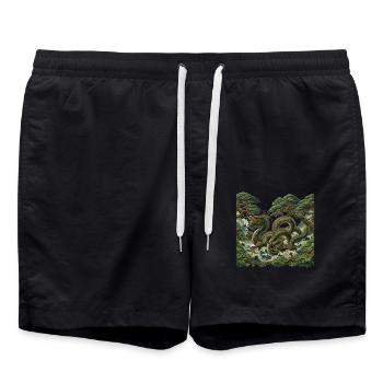 Art du dragon chinois - Short de bain - noir - Devant - AI Model Male 185 light (185cm)