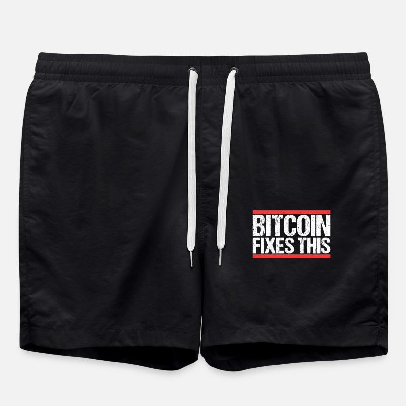 Bitcoin Fixes this - Swim Trunks - black