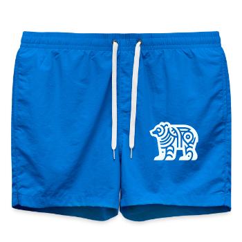 Bear Native American Zodiac - Swim Trunks - cobalt blue - Front