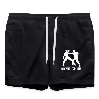Wing Chun - Badeshorts - Schwarz - Vorne - AI Model Male 185 light (185cm)
