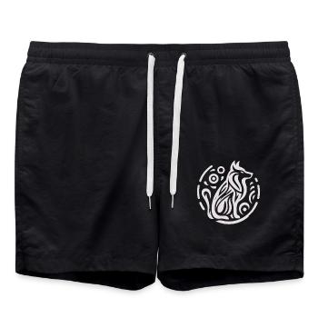 Wolf Ureinwohner Amerikas Tierkreis - Badeshorts - Schwarz - Vorne - AI Model Male 185 light (185cm)