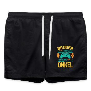Bruder Level Complete Werdender Onkel Loading - Badeshorts - Schwarz - Vorne - AI Model Male 185 light (185cm)