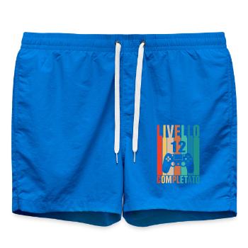 Stufe 12 Abgeschlossen 12 Spielerjahre Stufe 12 - Badeshorts - Cobalt blue - Vorne