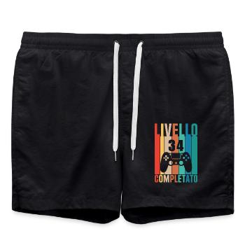 Level 34 - Swim Trunks - black - Front - AI Model Male 185 light (185cm)