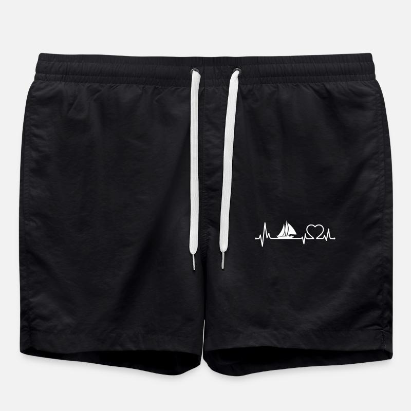 Voile Heartbeat Bateau Marin - Short de bain - noir