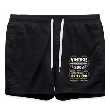 2003 vintage aged to perfection - Swim Trunks - black - Front - AI Model Male 185 light (185cm)