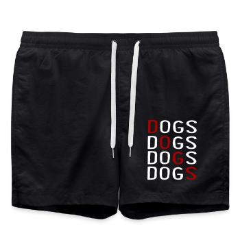 Dog - Swim Trunks - black - Front - AI Model Male 185 light (185cm)