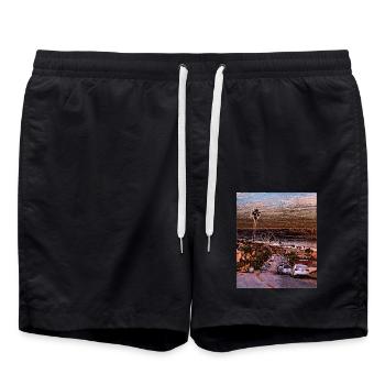 Manhattan Beach, Vereinigte Staaten - Badeshorts - Schwarz - Vorne - AI Model Male 185 light (185cm)