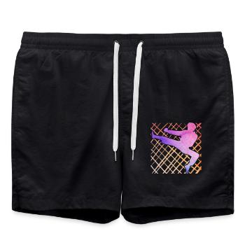 Taekwondo - Short de bain - noir - Devant - AI Model Male 185 light (185cm)