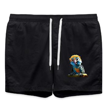 Perroquet Ara Perruche Cacatoès Perroquet Perroquets mignons - Short de bain - noir - Devant - AI Model Male 185 light (185cm)