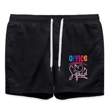 School Secretary Office squad - Badeshorts - Schwarz - Vorne - AI Model Male 185 light (185cm)