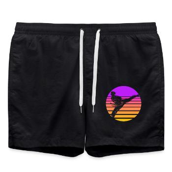 Taekwondo - Badeshorts - Schwarz - Vorne - AI Model Male 185 light (185cm)