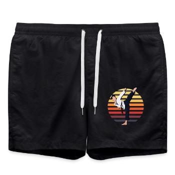 Taekwondo - Short de bain - noir - Devant - AI Model Male 185 light (185cm)