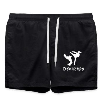 Taekwondo - Short de bain - noir - Devant - AI Model Male 185 light (185cm)