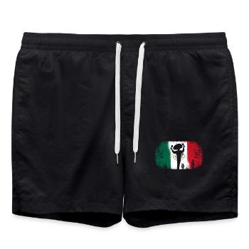 Mexican Flag Maracas Player - Badeshorts - Schwarz - Vorne - AI Model Male 185 light (185cm)
