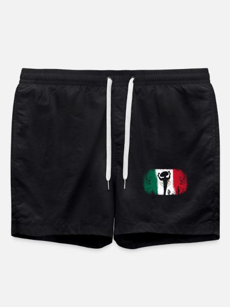 Mexican Flag Maracas Player - Swim Trunks - black