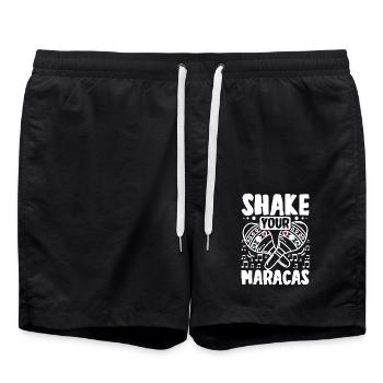 Mexican Shake your Maracas - Badeshorts - Schwarz - Vorne - AI Model Male 185 light (185cm)