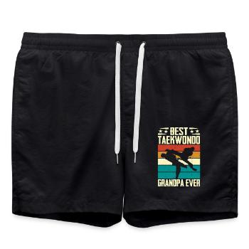 Der beste Taekwondo-Opa aller Zeiten - Badeshorts - Schwarz - Vorne - AI Model Male 185 light (185cm)