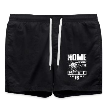 La maison est là où se trouvent les tarentules - Short de bain - noir - Devant - AI Model Male 185 light (185cm)