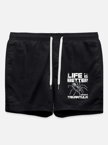 Life is better with a Tarantula - Swim Trunks - black