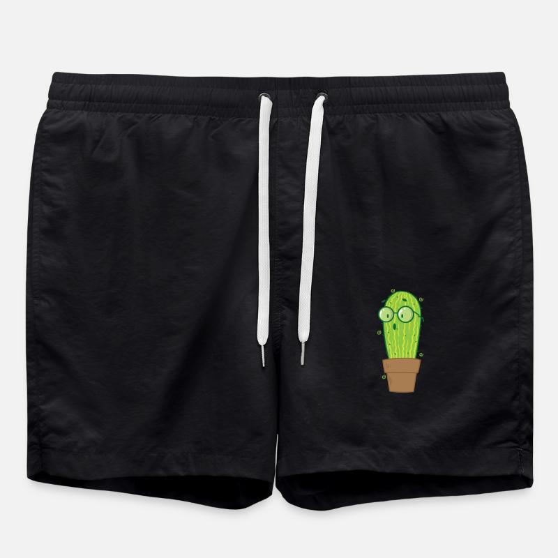 Plante de cactus Nerd - Short de bain - noir