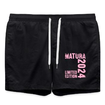 Matura Junge Mädchen Damen und Herren Matura 2024 - Badeshorts - Schwarz - Vorne - AI Model Male 185 light (185cm)