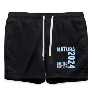 Matura Junge Mädchen Damen und Herren Matura 2024 - Badeshorts - Schwarz - Vorne - AI Model Male 185 light (185cm)