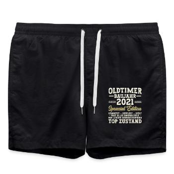 2021 Original 2021 Vintage Vintage Retro Jahrestag - Badeshorts - Schwarz - Vorne - AI Model Male 185 light (185cm)