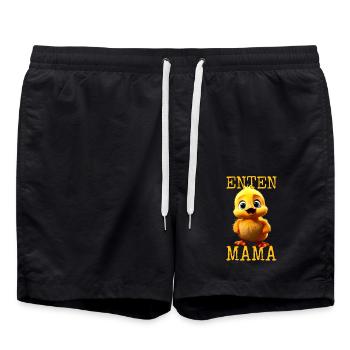 Canards Maman Fête des Mères Canetons Mignons Mère Canard - Short de bain - noir - Devant - AI Model Male 185 light (185cm)