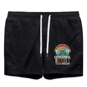 Vintage 2001 aged to perfection - Short de bain - noir - Devant - AI Model Male 185 light (185cm)