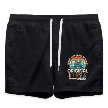 1996 Geburtstagsgeschenk 1996 Jahrgang 1996 Geschenk - Badeshorts - Schwarz - Vorne - AI Model Male 185 light (185cm)