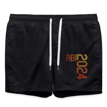 Abitur Jeunes Filles Abi Abitur 2024 - Short de bain - noir - Devant - AI Model Male 185 light (185cm)