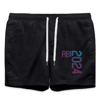 Abitur Jeunes Filles Abi Abitur 2024 - Short de bain - noir - Devant - AI Model Male 185 light (185cm)