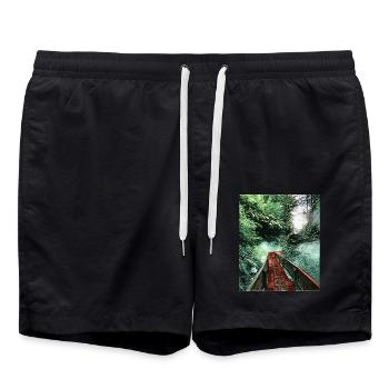 Termas Geométricas, Chili - Short de bain - noir - Devant - AI Model Male 185 light (185cm)