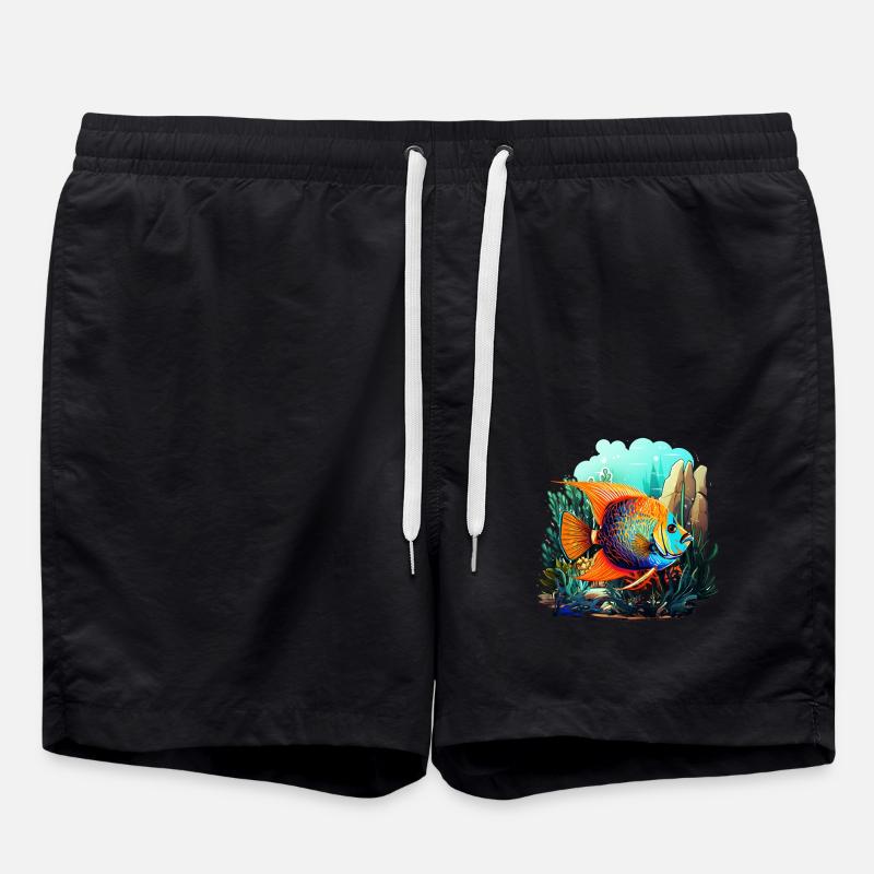 Angelfish - Swim Trunks - black
