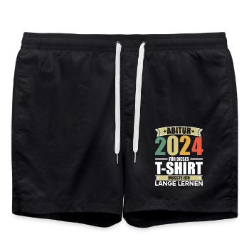 Abitur Junge Mädchen Abi Abitur 2024 - Badeshorts - Schwarz - Vorne - AI Model Male 185 light (185cm)