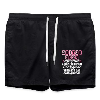 Abitur Junge Mädchen Abi Abitur 2024 - Badeshorts - Schwarz - Vorne - AI Model Male 185 light (185cm)