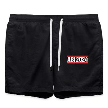 Abitur Junge Mädchen Abi Abitur 2024 - Badeshorts - Schwarz - Vorne - AI Model Male 185 light (185cm)