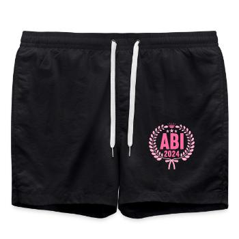 Abitur Junge Mädchen Abi Abitur 2024 - Badeshorts - Schwarz - Vorne - AI Model Male 185 light (185cm)