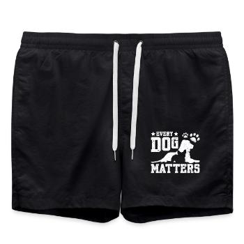 Dog rescue Every dog matters - Badeshorts - Schwarz - Vorne - AI Model Male 185 light (185cm)
