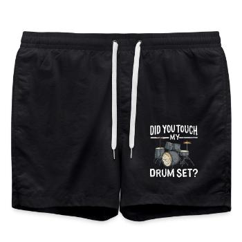 Schlagzeuger Schlagzeug - Badeshorts - Schwarz - Vorne - AI Model Male 185 light (185cm)
