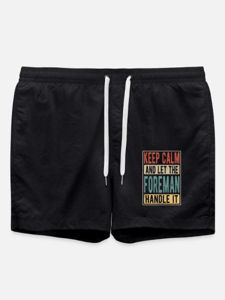 Foreman Retro Gift - Swim Trunks - black