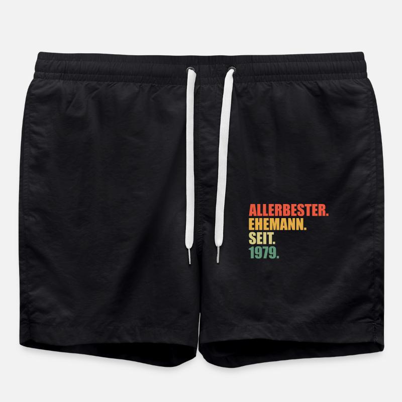 Bester Ehemann seit 1979 45.Hochzeitstag - Badeshorts - Schwarz