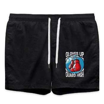 Gants Up Guard High Boxing - Short de bain - noir - Devant - AI Model Male 185 light (185cm)
